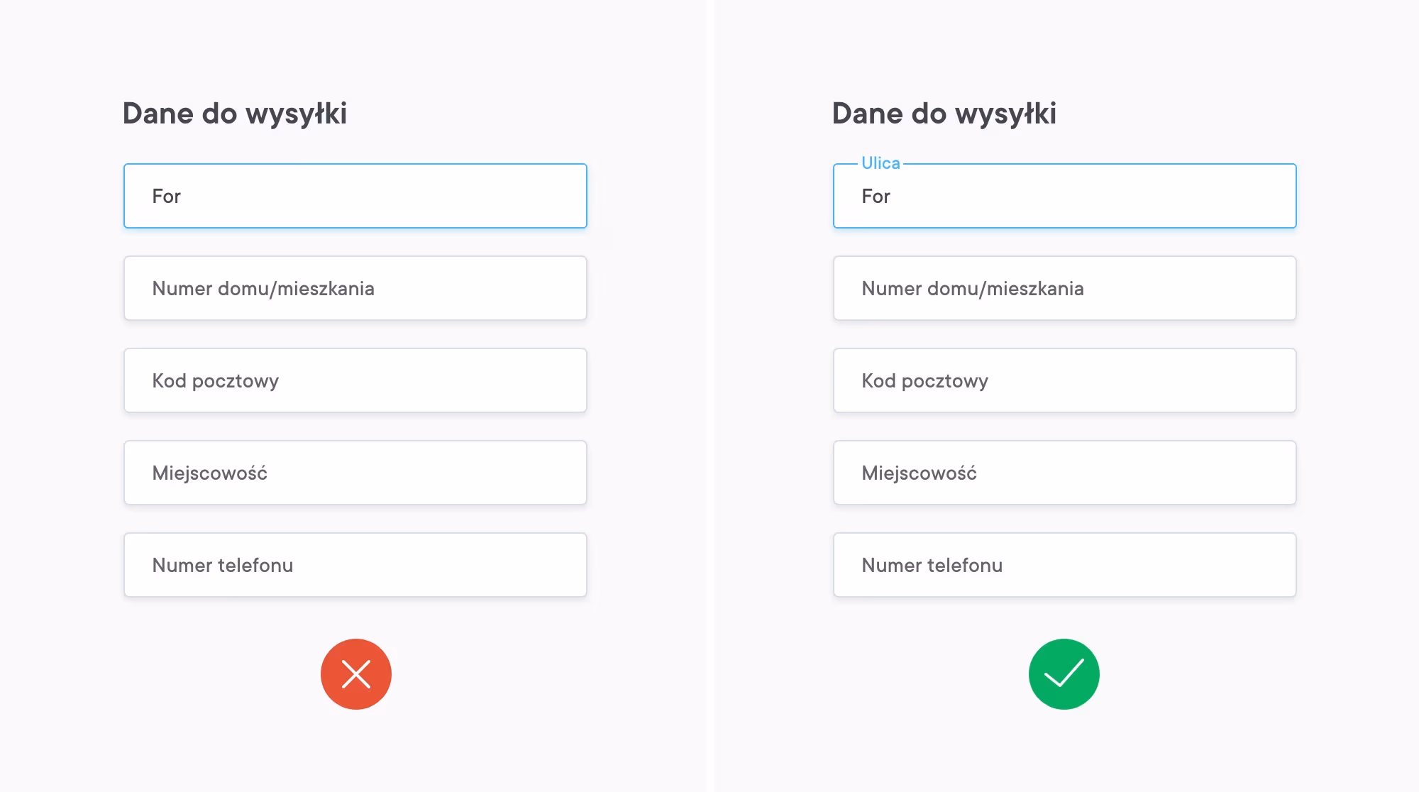 Jak projektować formularze internetowe? Pływający label
