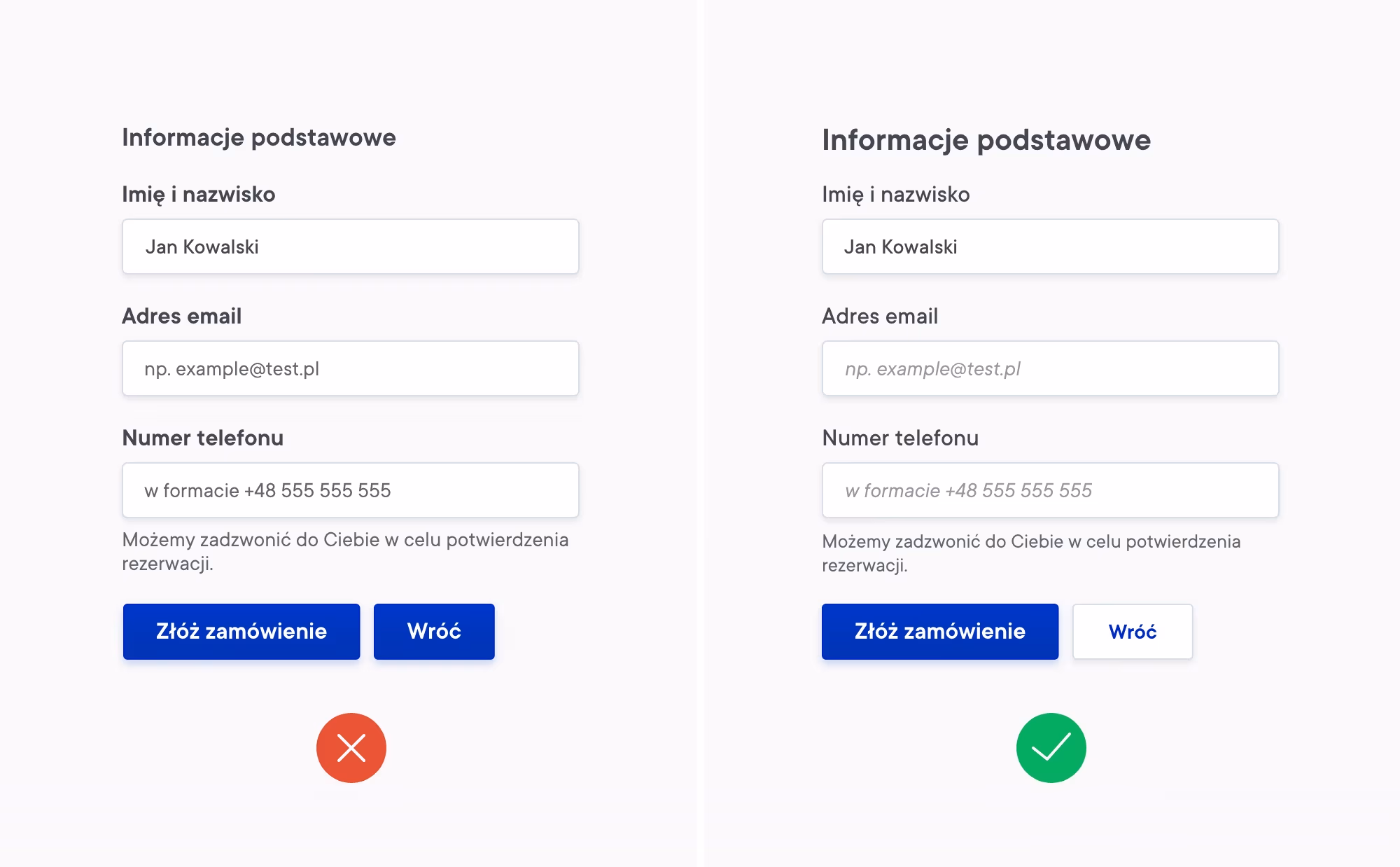 Jak projektować formularze internetowe? Zachowanie hierarchii wizualnej