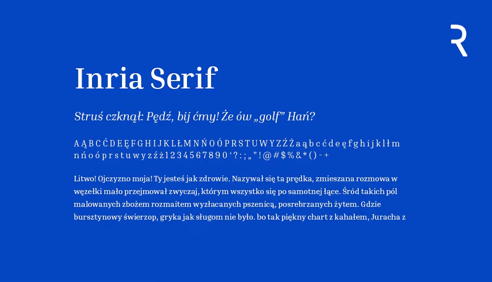 Darmowy font z polskimi znakami