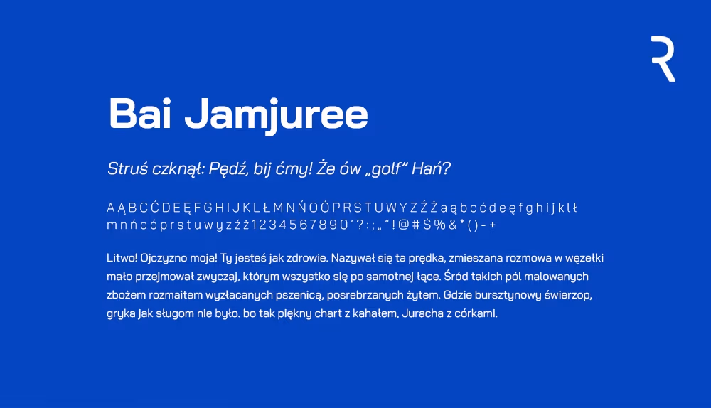 Darmowa czcionka - Bai Jamjuree