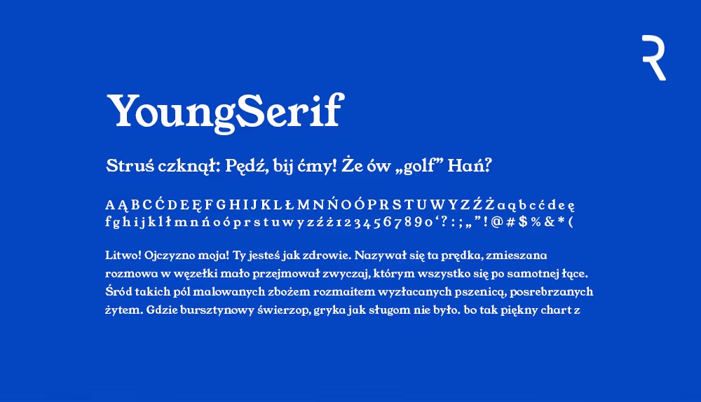 Darmowa czcionka - Young Serif