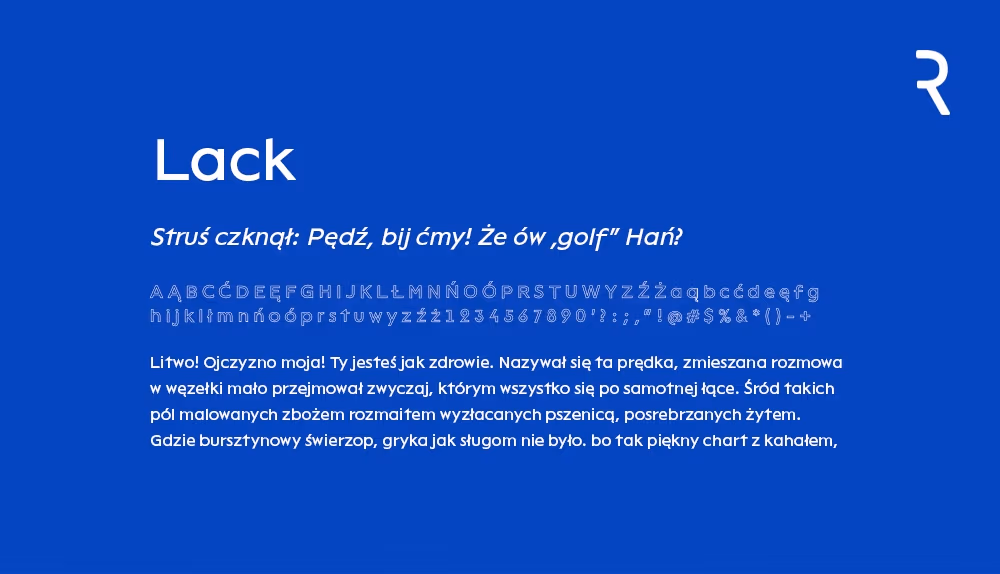 Darmowa czcionka - Lask
