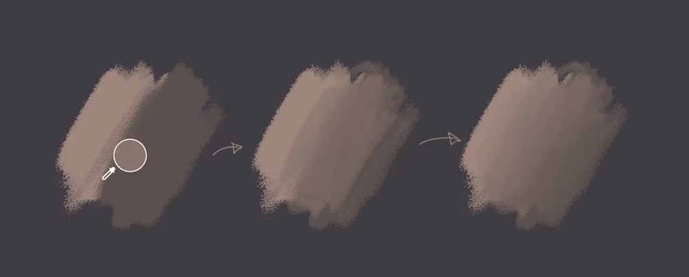Przejścia kolorów w digitalpaintingu