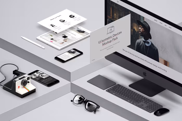 UI Isometric Psd Devices Pack Vol5