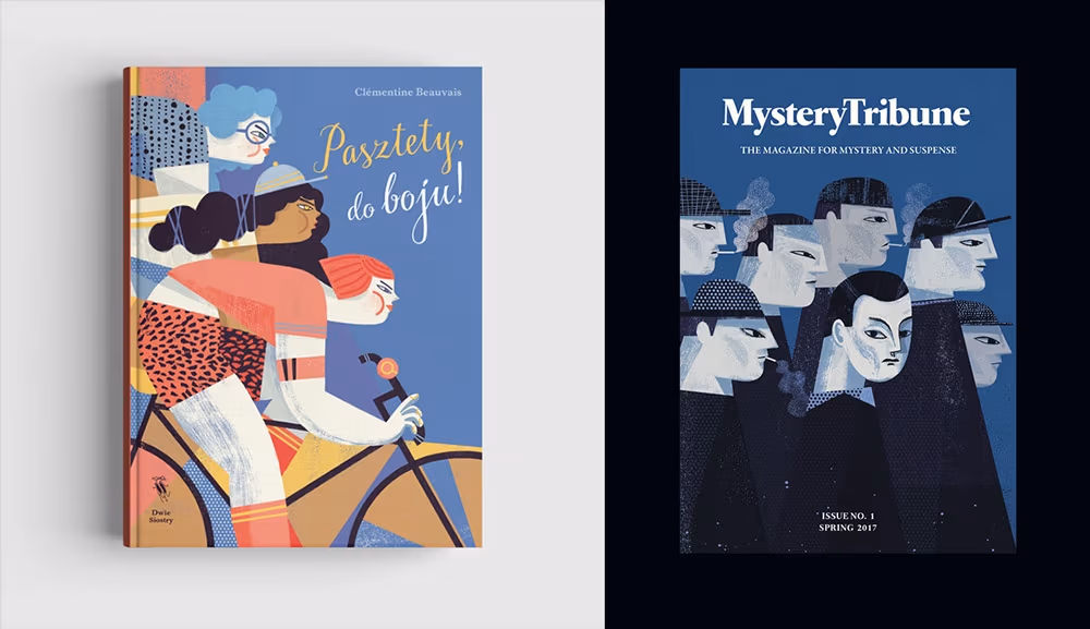 Pasztety do boju!, Wyd. Dwie Siostry (z lewej), Mystery Tribune (z prawej)