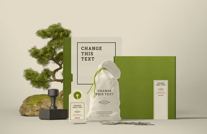 Mockup do brandingu w stylu zen