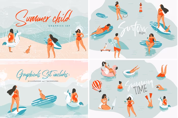 Wakacyjne ilustracje
