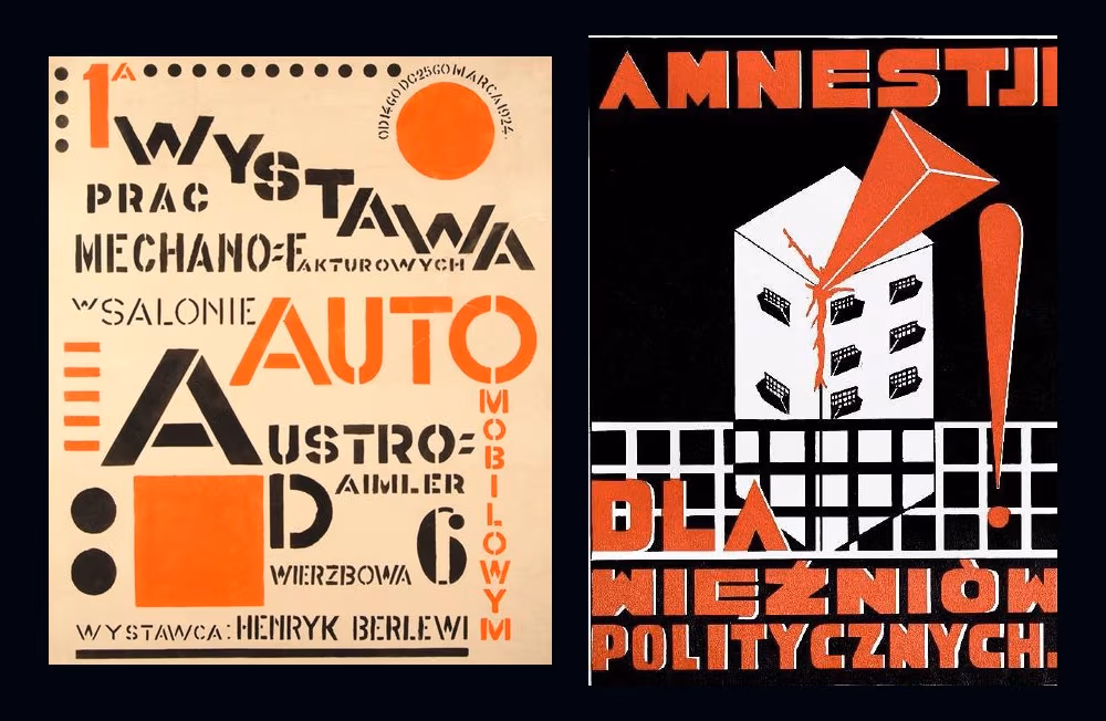 Henryk Berlewi, Wystawa prac Mechano-Fakturowych - 1922-24, Mieczysław Szczuka, Amnestji dla więźniów politycznych - 1926