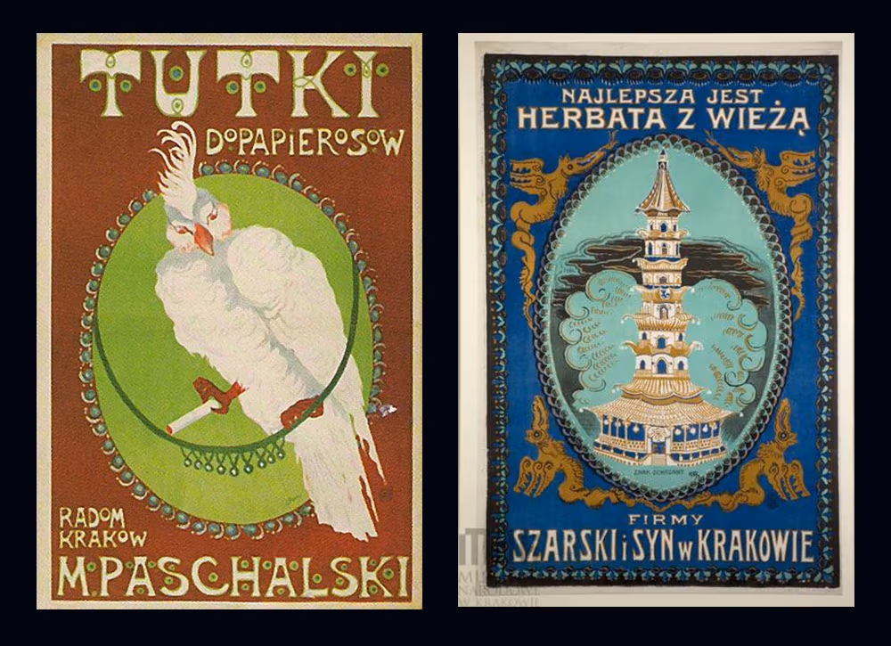 Tutki do papierosów M.Paschalski - 1908, Herbata z wieżą - 1911