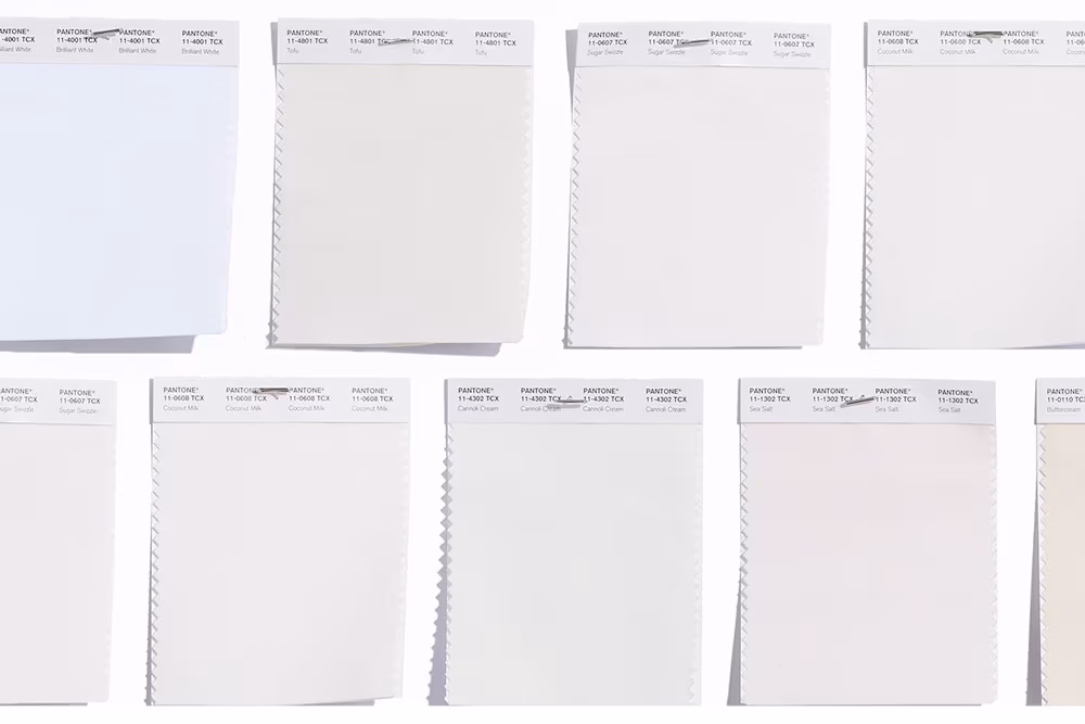 Białe odcienie Pantone