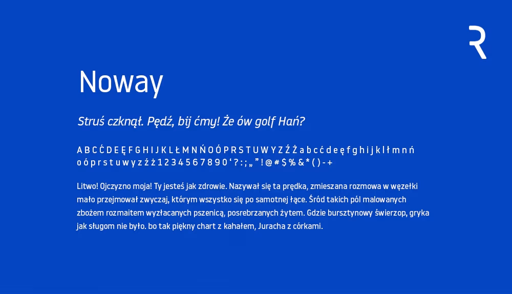 Noway font
