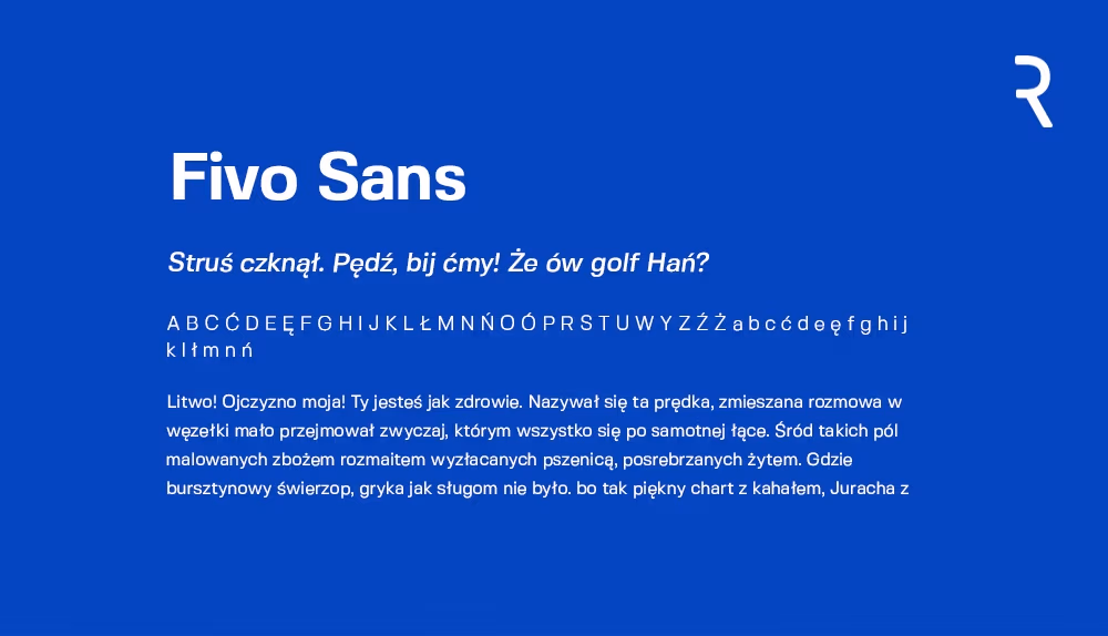 Fivo Sans darmowa czcionka