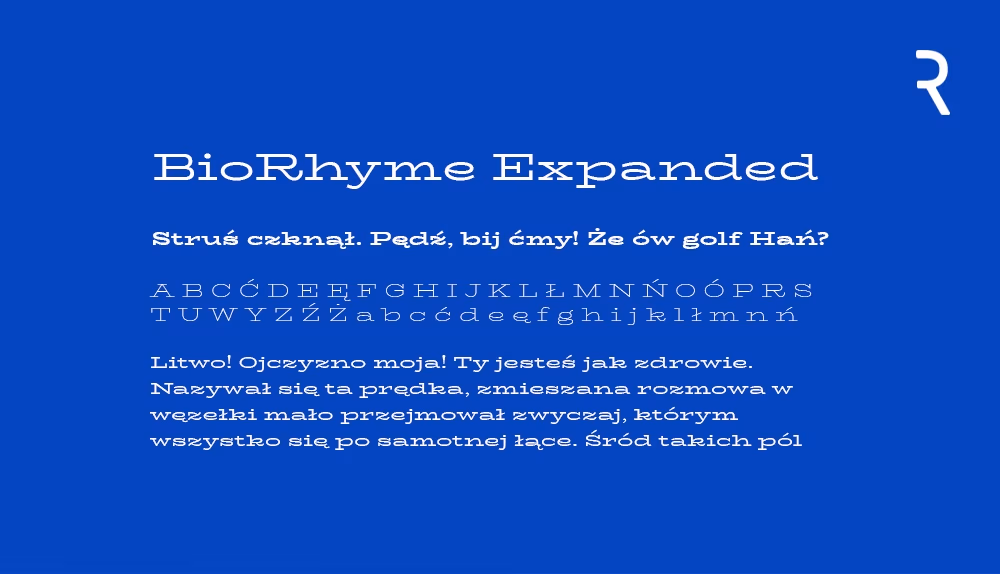 BioRythme Expanded darmowy font