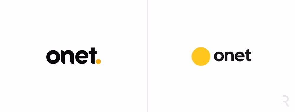 Nowe logo Onetu z 2017 roku autorstwa BNA