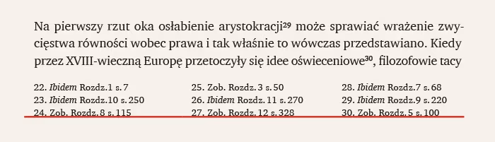 Kilka przypisów w kolumnach