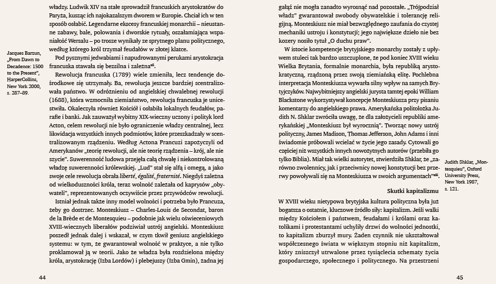 Umieszczenie przypisów bocznych (marginaliów) w układzie klasycznym