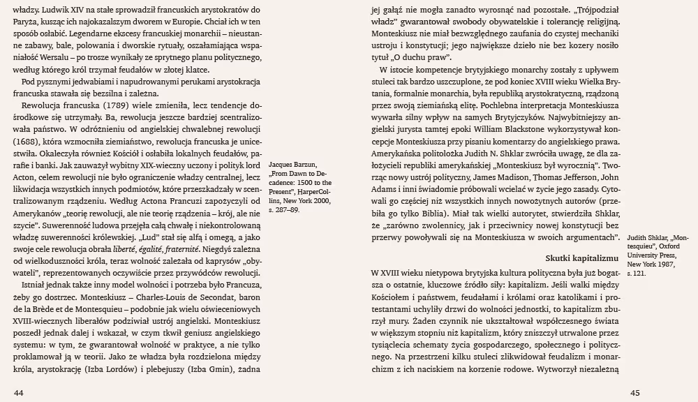 Umieszczenie przypisów bocznych (marginaliów) w układzie asymetrycznym