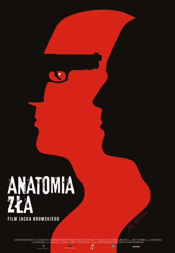 Plakat filmu "Anatomia zła" Jacka Bromskiego
