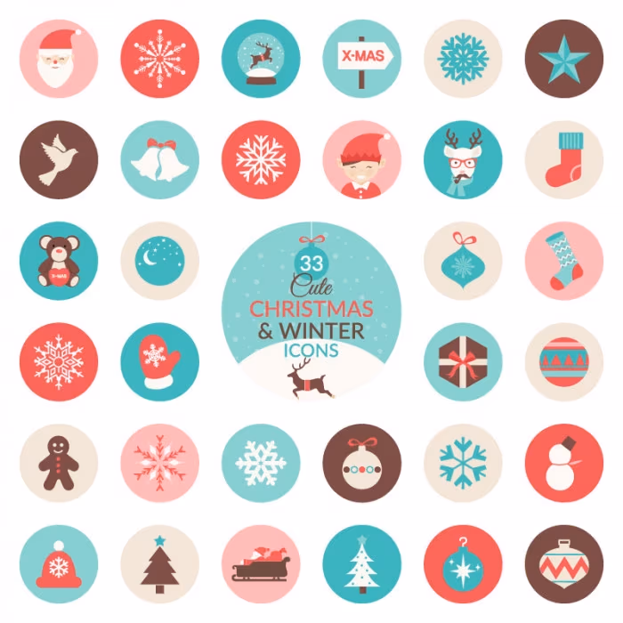 free-christmas-winter-icon-set