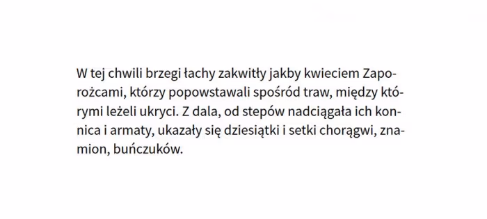 Przykład użycia dzielenia wyrazów