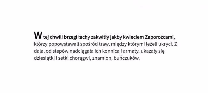 Przykład użycia pseudoelementów ::first-letter i ::first-line