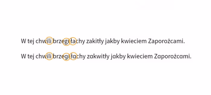 Source Sans Pro i użycie alternatywnych znaków w drugiej linii.