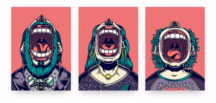 Screaming-faces