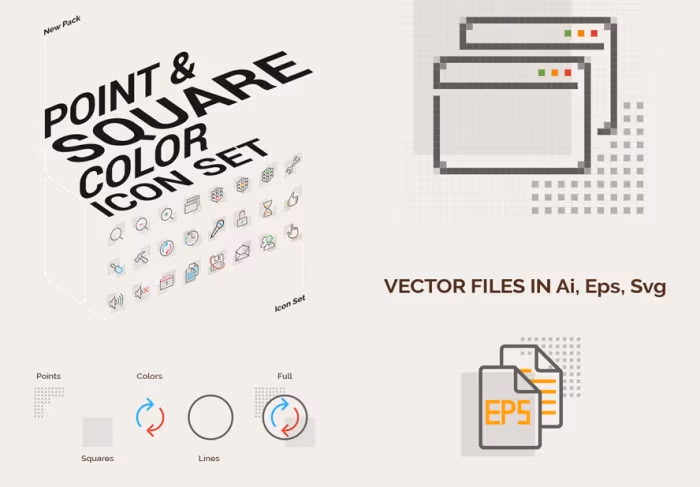point-square-color-icons-pack