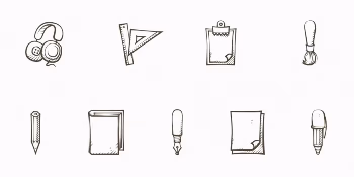 Set-Of-9-Handdrawn-Icons