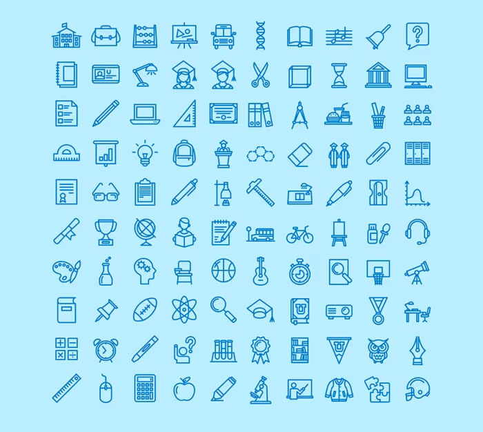 Education-icon-set