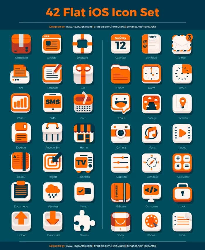 42-Flat-iOS-Icon-Set