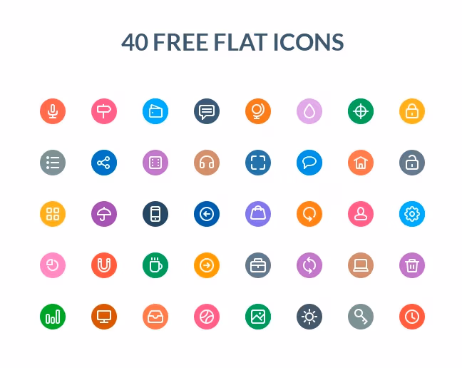 40-Free-Flat-Icons