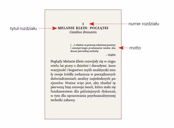 Rys. 6 Strona z rozdziałem (o tym co ma się znaleźć na tej stronie decyduje autor i redaktor)
