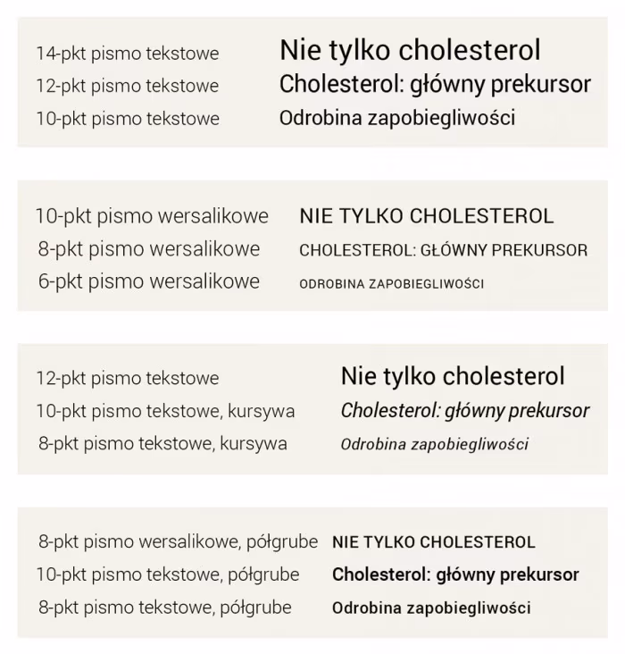 Rys. 21 Warianty trójstopniowej gradacji tytułów i ich skład