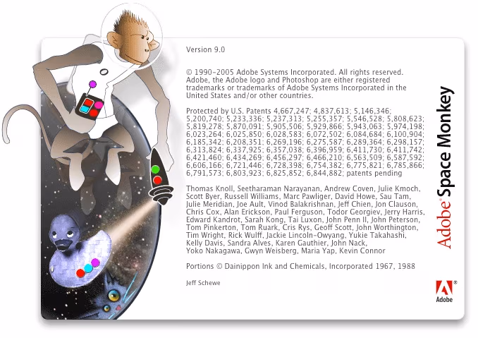 Adobe Photoshop Space Monkey