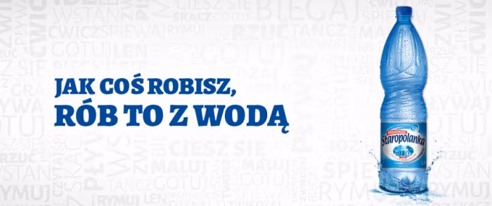 Niebieski, to woda, wykorzystywany jest więc w bardzo dużym stopniu przez producentów tego produktu