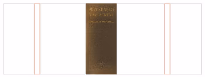 rys. 12. Projekt typograficzny grzbietu okładki lub obwoluty książki w układzie poziomym