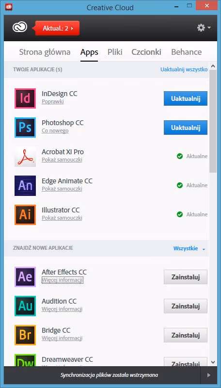 creative cloud zrzut