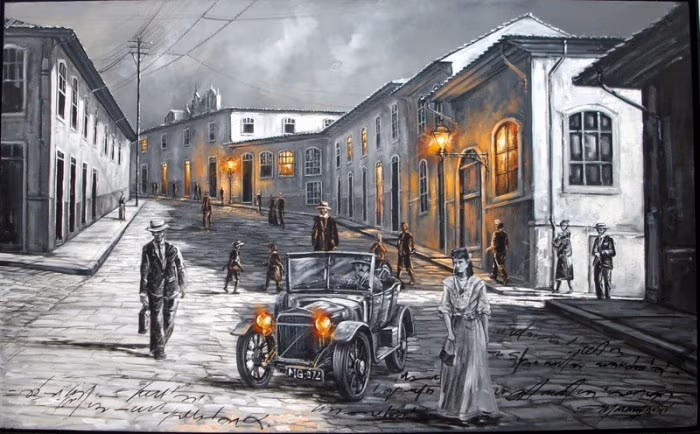 Ladeira de Sao Francisco 1910 - 80 x 130 cm (2098)