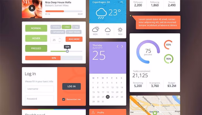 Flattastic-UI-kit