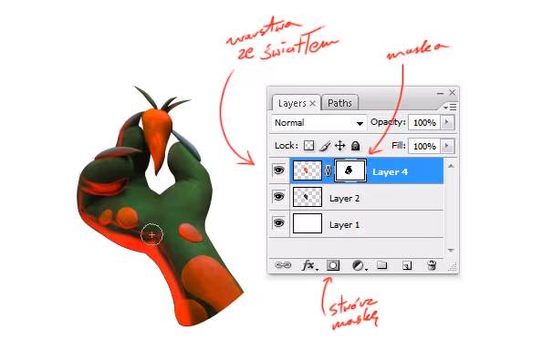 Tworzenie bajkowych grafik przy wykorzystaniu plasteliny Maskowanie obiektow