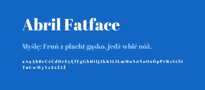 Abril-Fatface-materialy-Darmowe-fonty-z-polskimi-znakami
