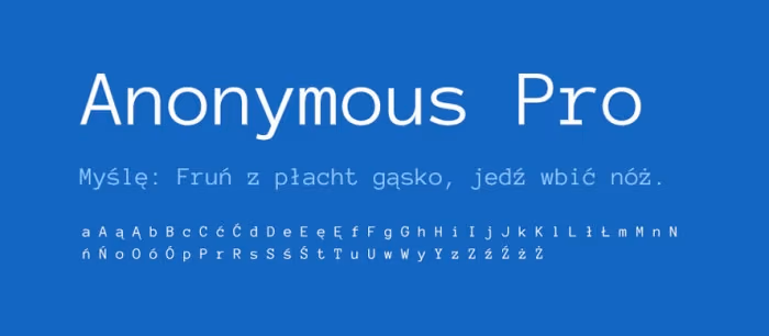 01 Anonymous Pro Darmowe fonty z polskimi znakami