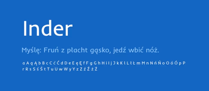 05 Inder Darmowe fonty z polskimi znakami