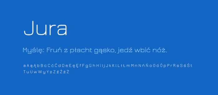 06 Jura Darmowe fonty z polskimi znakami