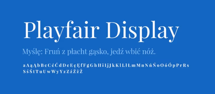 09 Playfair Display Darmowe fonty z polskimi znakami
