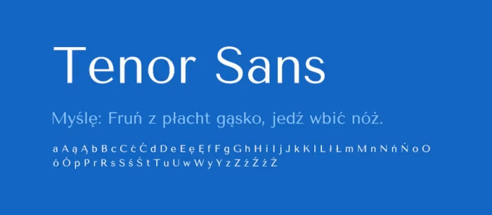 10 Tenor Sans Darmowe fonty z polskimi znakami