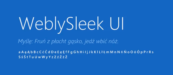 12 WeblySleek UI Darmowe fonty z polskimi znakami