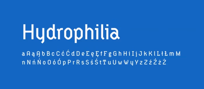 01 Hydrophilia Darmowe fonty z polskimi znakami