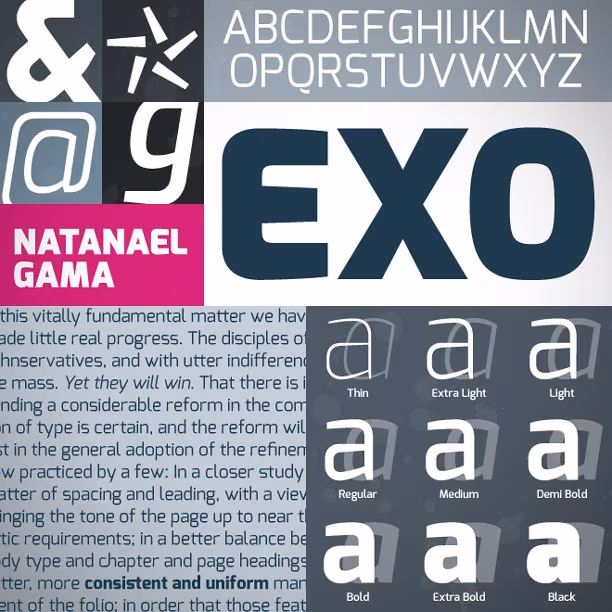 14 Exo Darmowe fonty z polskimi znakami